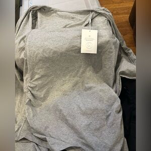 Seraphine gray cotton shirt with wrap